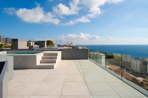 Dachterrasse mit Meerblick