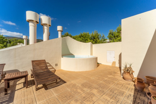 Dachterrasse mit Whirlpool