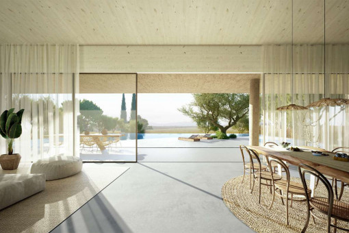 Modern minimalistische Architektur im Innenbereich