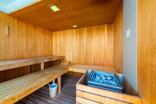 Sauna im Gebäude