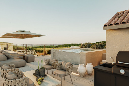 Einzigartiges Stadthaus mit Pool und großer Dachterrasse im bezaubernden Ses Salines