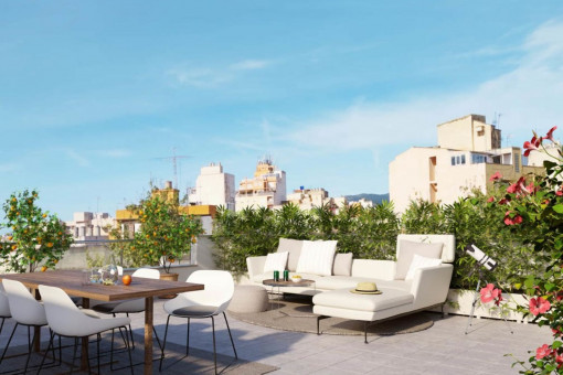 Sonniges, neu gebautes Penthouse mit Parkplatz in der Nähe des Stadtzentrums von Palma